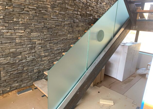 Animas Glass Custom residential glass stair railing installation and replacement near me